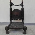Antik arab bútor szék berber tuareg faragott fonatozott ülőke Marokkó Algéria 365 5714 fotó