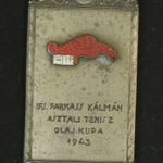 Farkass Kálmán asztalitenisz olaj kupa érem 1943 hadifém fotó
