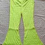 L-es Trapéz szárú neonsárga Abba felnőtt jelmez kiegészítő retro nadrág új fotó