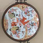 antik japán porcelán satsuma tál bronz szerelékkel Japán Kína Ázsia Leárazva fotó