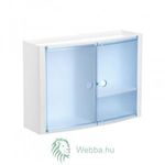 Függesztett fürdőszoba szekrény Romtatay S4480200, polipropilén, fehér + kék, 2 ajtós, 46 x 13 x ... fotó