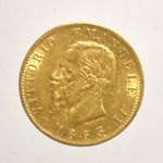 1863 Olasz Királyság Vittorio Emanuel arany 20 lira ( PAP417 ) fotó