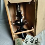 Antik "Sass, Wolf & Co." német mikroszkóp fotó