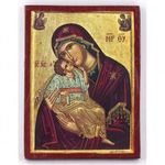 1R192 Mária és a kis Jézus ikon fatáblán 15.3 x 11.5 cm fotó