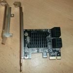Marvell 88SE9215 négy portos SATA3 PCI-E bővítő kártya Új fotó