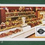 Kártyanaptár, Békés megyei ABC áruház, üzlet, csemege pult, mérleg, 1977 , J, fotó