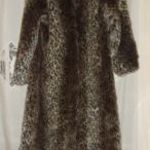 Elegáns DIVATOS leopárd mintás műszőrme hosszú női bunda , télikabát mell.112 cm fotó