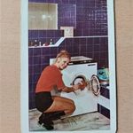 Hajdúsági Iparművek kártyanaptár 1974 - retro Hajdú Bio Szuperautomata mosógép reklám Debrecen fotó