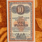 1916 -os UNC hajtatlan Sopronnyék 10 Fillér "Hadifogoly-tábor pénz" arab sorszámmal Ritkább (L1117)) fotó