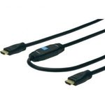 HDMI kábel, jelerősítővel [1x HDMI dugó 1x HDMI dugó] 10m fekete Digitus AK-330118-100-S fotó