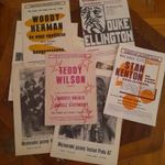 Jazz plakátok és kiadványok egyben, Stan Kenton, Duke Ellington, Teddy Wilson, Woody Herman, zene fotó