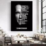 Arnold Schwarzenegger motivációs, egyedileg készített falikép, poszter fotó