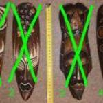 Faragott afrikai maszkok (fa) 31cm eladók fotó