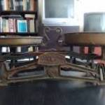 Antik réz tálcás konyhai mérleg fotó