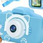 Digitális fényképezőgép gyerekeknek - kék cicás fotó