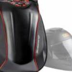 Új Motocard fekete/carbon mintás, merevfalú bővíthető motoros hátizsák eladó (25 liter) fotó