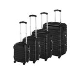 4 db-os merev falú bőrönd szett, fekete színű HOP1000938-1 fotó