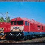 Képeslap, levelezőlap - MÁV M63 dízel-villamos M43 mozdony vasút állomás vonat Hatvan (V1) fotó