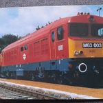 Képeslap, levelezőlap - MÁV M63 dízel-elektromos mozdony vasút állomás vonat Ajka (V1) fotó
