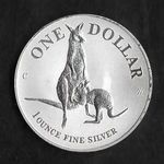 1996. Ausztrália , 1 Dollar Kenguru színezüst unciás érme Ag fotó