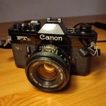 Gyönyörű FEKETE Canon FTb FD 50mm F1.8 lencse fényképezőgép slr fotó