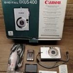 Canon Ixus 400 PC1038 digitális fényképezőgép, dobozával, hibás fotó