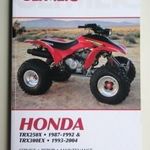 Honda TRX250X, TRX300EX Fourtrax, TRX300EX Sportrax quad javítási könyv (1987-2004) fotó
