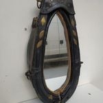 Antik tükör lószerszám ló lovas eszköz lószerszám hám ból készült fali tükör 217 6086 fotó