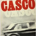 Régi plakát: Casco, gépjárműbiztosítás, 1968, 56x82 cm, többször hajtott. fotó
