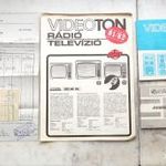 régi Videoton rádió televízió prospektus és hangdoboz hangszóró használati utasítás + rádió számla fotó
