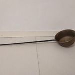 Antik edény konyhai eszköz hosszú kovácsolt vas nyelű sárgaréz 413 5580 fotó