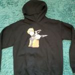Naruto fiú fekete kapucnis pulcsi, pulóver, Xl-es, 164cm fotó