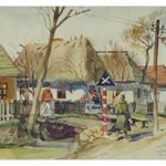 Magyar művész 1939 : Falusi utca fotó