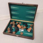 Antik játék backgammon társasjáték ostábla arab játék dobozában 173 5532 fotó
