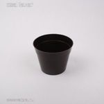 Műanyag virágcserép sötét barna 12 cm fotó