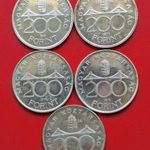 Ezüst 200 Forint, 1992-1994, 5 db egyben, Nagyon szép állapotban fotó