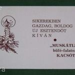 Kártyanaptár, kisipari , Muskátli büfé falatozó, Kacsóta, 1988, , É, fotó