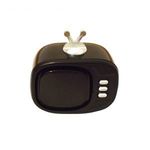 ?Mini retro TV formájú Bluetooth hangszóró és zenelejátszó / kihangosító telefontartóval (M8) fotó