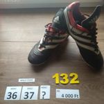 (132.) Adidas traxion stoplis/ futball cipő 36-37-es, fekete. Használt! fotó