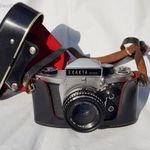 Exakta VX 500 fényképezőgép kamera Domiplan 2, 8 50 mm objektív régiség fotó
