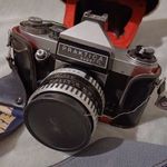 PRAKTICA super TL fényképezőgép objektívvel, tokkal fotó