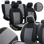 Üléshuzat Toyota Land Cruiser 100 (7 ülés) egyedi PURE LINE PREMIUM textil szürke fekete színben fotó