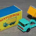 Matchbox (Regular Wheels) #47 DAF Tipper Container Truck (eredeti dobozzal) Ritka AQUA-ZÖLD szín! fotó