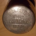 1904-ből, antik termosz megmaradt pohara, anyaga krómozott rézlemez, angol szabadalom, német gyártás fotó