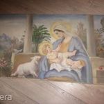 Régi szentkép: Mária a Kisdeddel 100 x 50 cm fotó