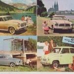 8 db NSU Prinz, Borgward, Goggomobil képeslap: fotó