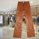 Max&Co-csau színű trapézos valódi bőrnadrág 38 ÚJ fotó