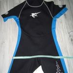"TWF wetsuit 8 UV Prot. 50+" neoprén úszóruha 164cm mb.90cm der.72-76cm fekete-kék búvárruha fotó
