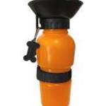 Hordozható kutya itató palack, narancssárga fotó
