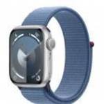 Apple Watch S9 GPS 41mm Silver Alu Case with Winter Blue Sport Loop fotó